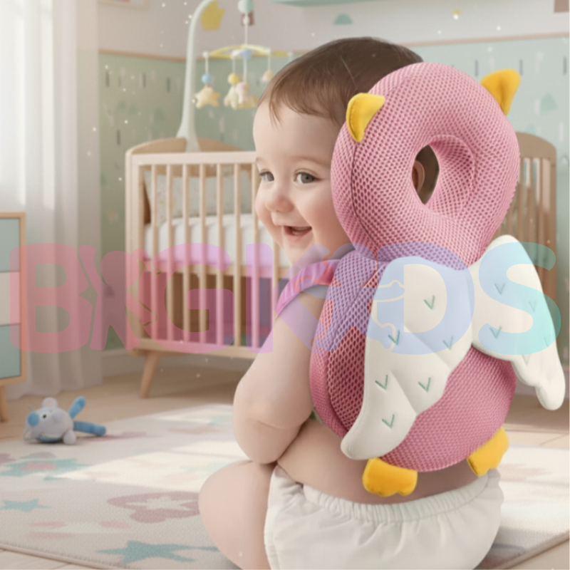 Mochila Protetora de  Cabeça Toque de Anjo Baby