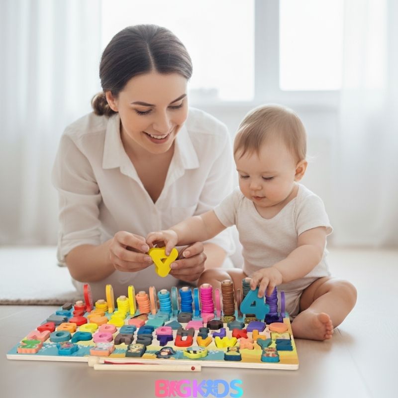 Tabuleiro Montessori Educativo Para Crianças, desenvolve coordenação motora, a concentração e a autonomia ,através de atividades práticas e coloridas