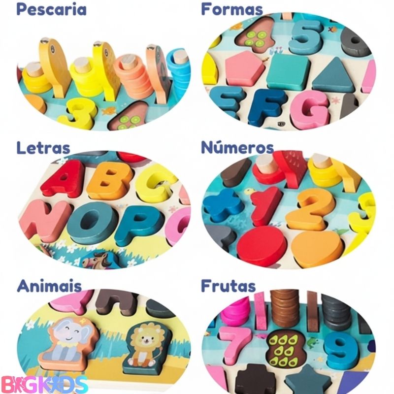 Tabuleiro Montessori Educativo Para Crianças