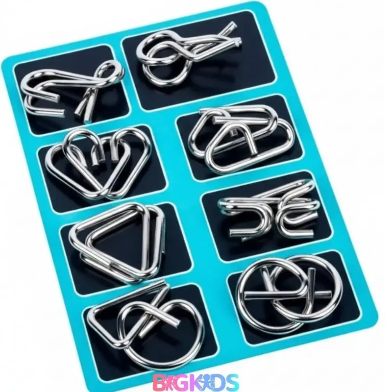 Desafio Mental Montessori Infantil 8 em 1, estimula o raciocínio lógico, memória e coordenação motora fina das crianças e adultos e aumenta foco.