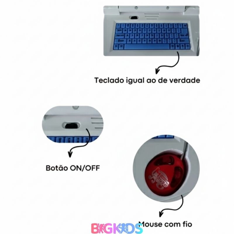 Notebook Infantil Musical 3 Funções