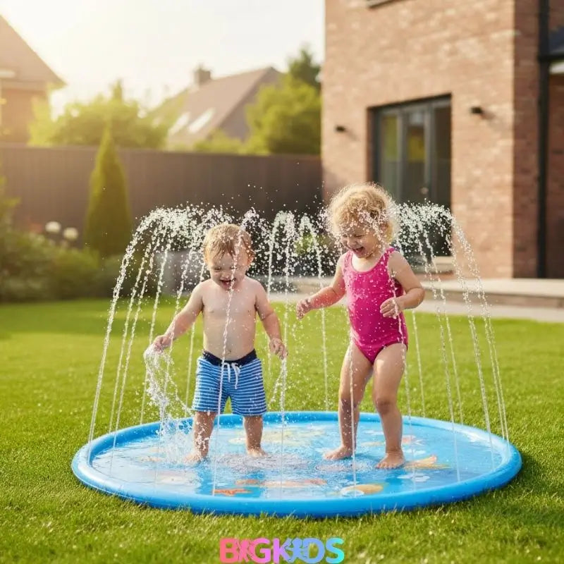 Tapete de Agua Infantil Sprinkler Splash Joy da BigKids que garante diversão e refrescancia para brincadeiras ao ar livre