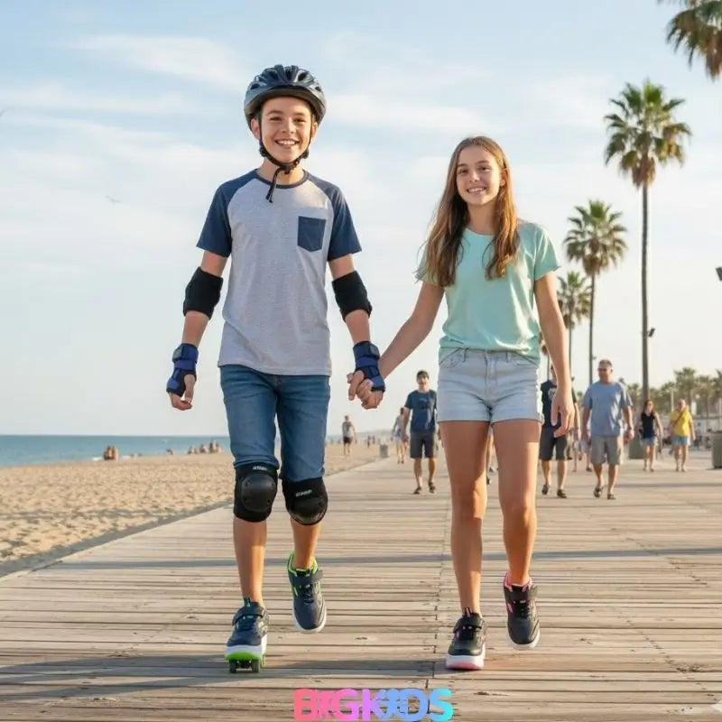  Tênis Skate Pro Kids 2 em 1 Estiloso da BigKids, material respirável, solado antiderrapante, fácil de limpar , costura reforçada que oferece segurança, estabilidade e conforto para brincar, correr, andar de skate ou usar no dia a dia, combina com vários looks 