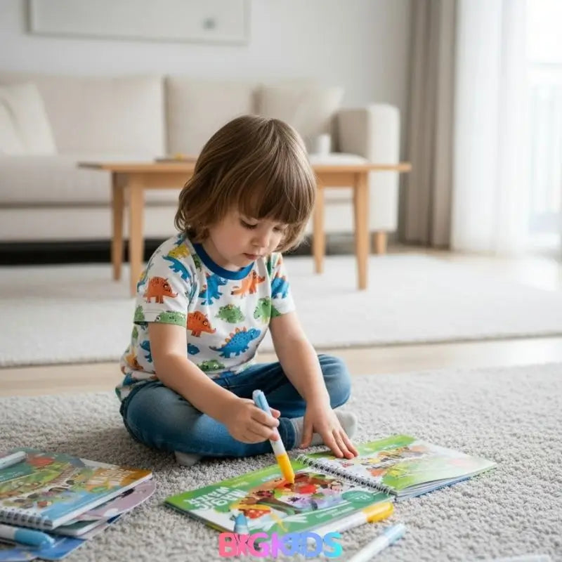 Livro de Pintura Reutilizável com Água- AcquaBook Magic Color da BigKids , estimula criatividade, foco, coordenação e mantém a criança entretida 