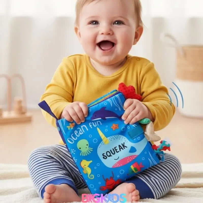  Livro Macio Sensorial Nuvem Book Infantil da BigKids, promove estímulos; motor, cognitivo, linguagem, visual, produto inclusivo