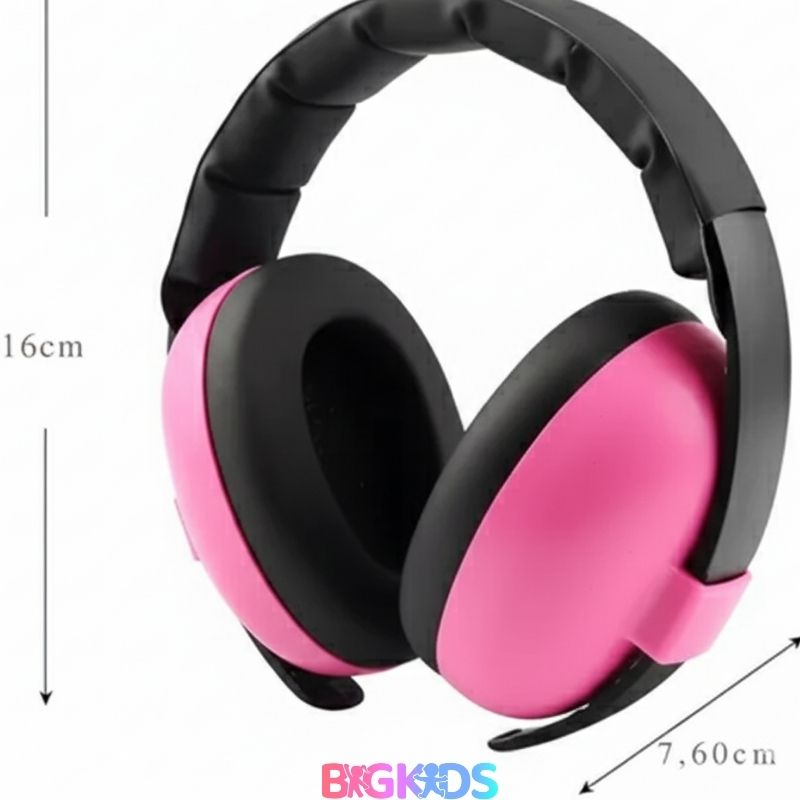 Protetor e Abafador Auricular Infantil Retrátil, segurança para os ouvidos das crianças e bebes