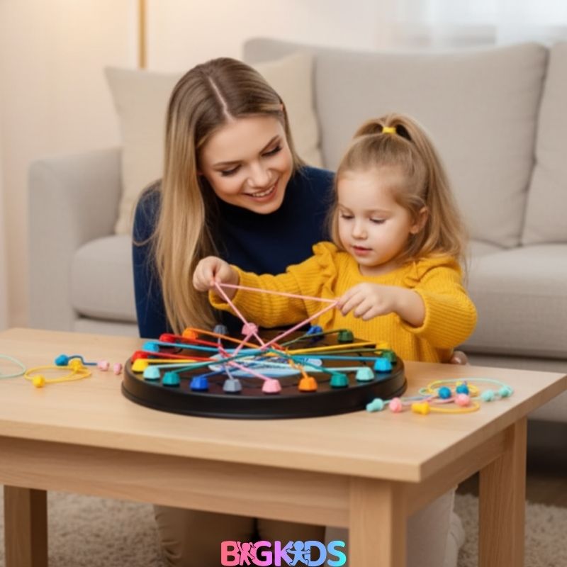  Desafio Emaranhado Lógico da BigKids promove a atenção .trabalha no desenvolvendo habilidades cognitivas,  raciocínio lógico, resolução de problemas, coordenação motora fina e melhora a habilidade manual ao manipular as cordas, promove criatividade, interação em família e diversão educativa. 