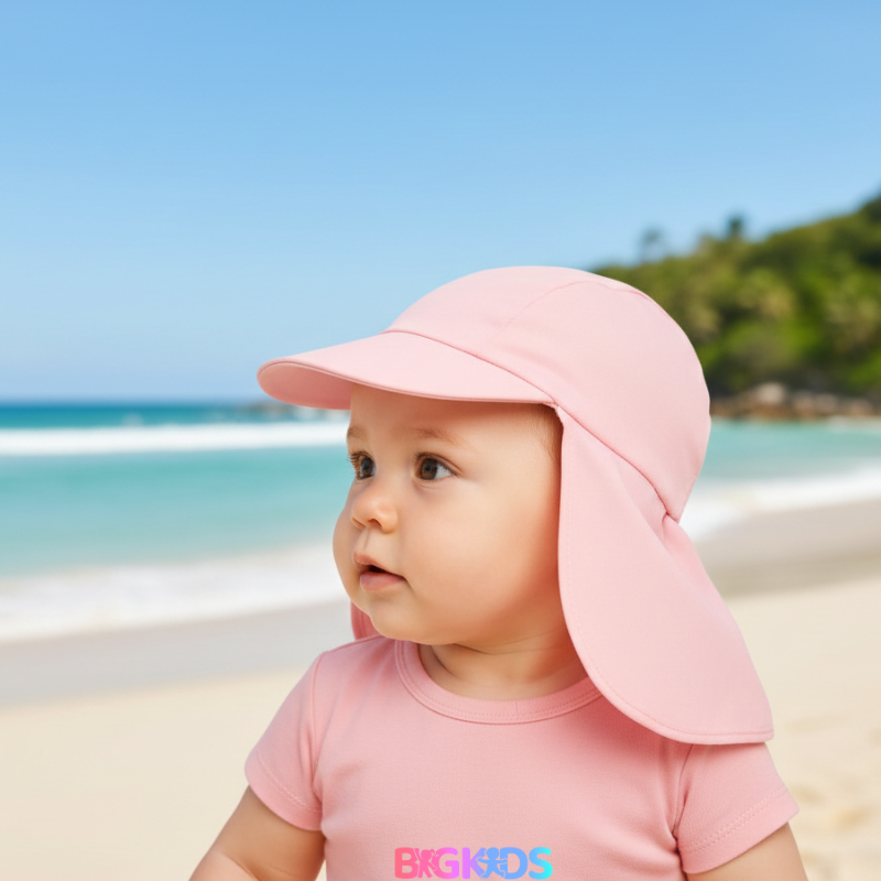 Chapéu Infantil Proteção Total UV50+ com Aba e Protetor de Nuca