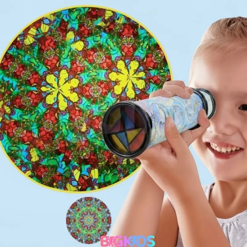  Caleidoscópio Infantil Vision 3D da BigKids desenvolve o  cognitivo, incentiva a criatividade e imaginação além de  desenvolver a coordenação motora fina,  um brinquedo criativo, curioso .