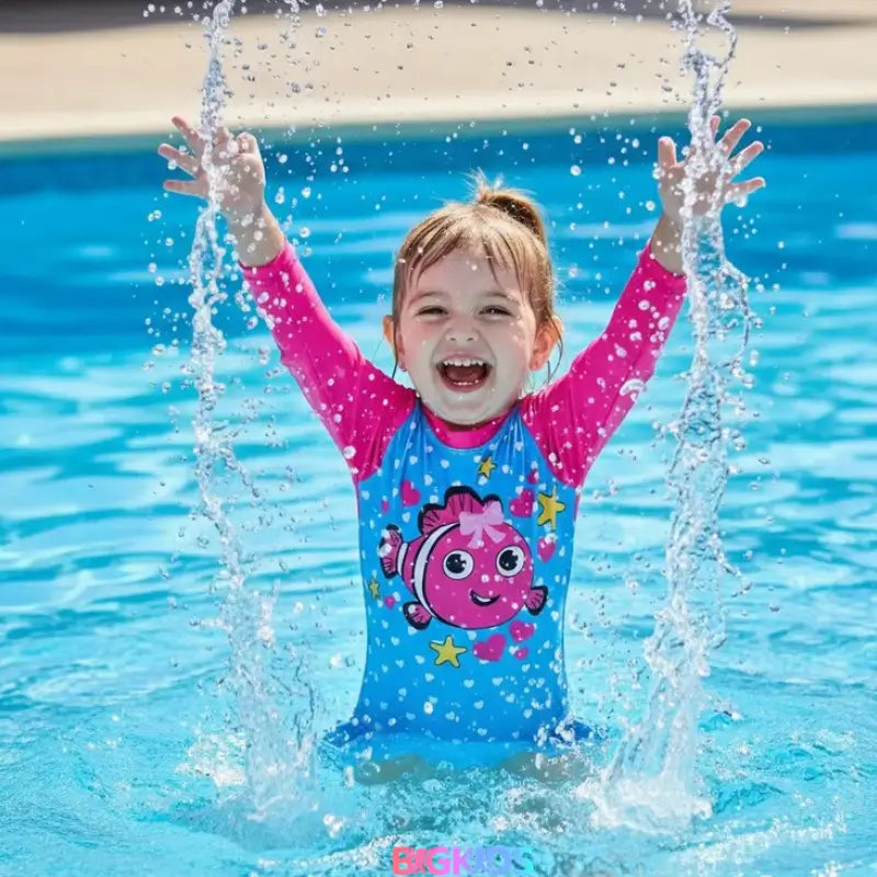 O maio body bebe Proteção UV FPU50+da BigKids possui o mais alto nível de proteção para pele do seu bebê bloqueia 98% dos raios UVA e UVB 
