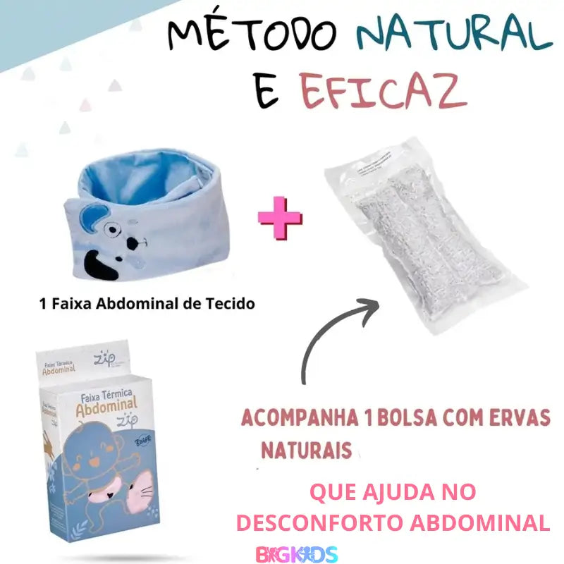 Faixa Térmica de Conforto Abdominal para Bebês com Ervas Naturais