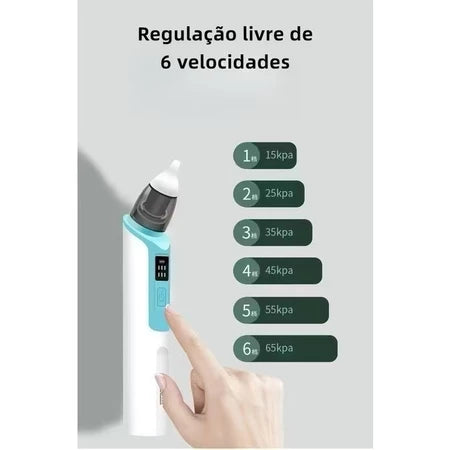 Aspirador Nasal Elétrico Macio para Bebês