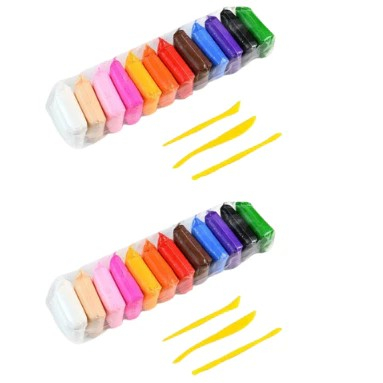 Argila Super Leve massa Eva Colorida Seca Ao Ar a Modeladora Com 3 Ferramentas Brinquedo Educacional