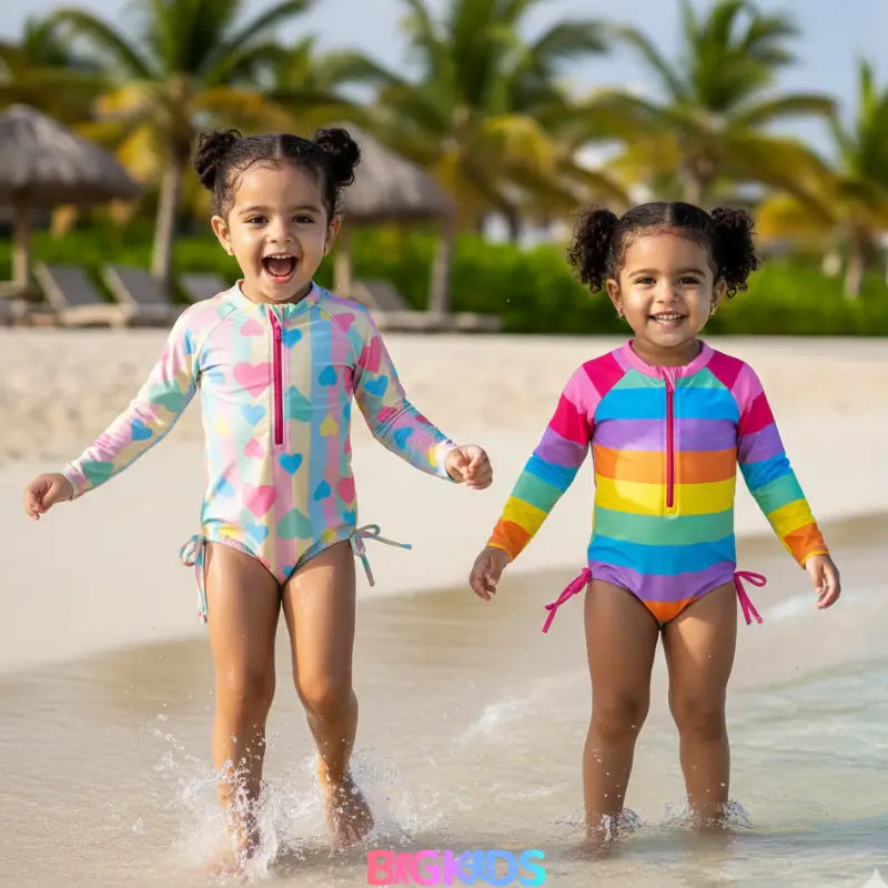 Maiô Manga Longa Infantil Proteção Uv  com ziper, oferece conforto, praticidade ao vestir, proteção UVA e UVB, design sofisticado