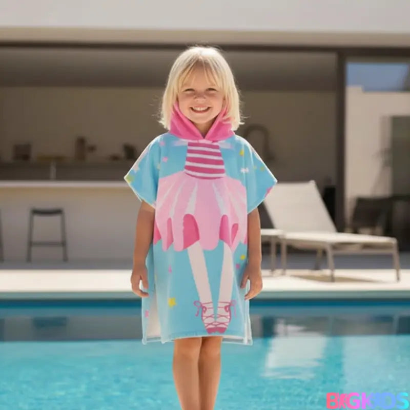 Toalha Poncho Infantil com Capuz Fantasia