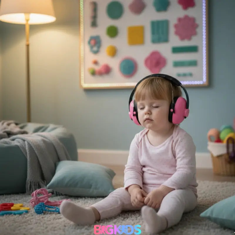 Protetor e Abafador Auricular Infantil Retrátil, segurança para os ouvidos das crianças e bebes