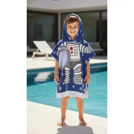 Mais do que secar é abraçar o seu filho quentinho depois do banho, a toalha poncho infantil da Bigkids possui alta absorção e secagem rápida, tecido macio e confortável, capuz que protege a cabeça, 