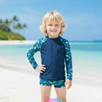 Conjunto Praia Infantil UV50+ Premium – Camisa Manga Longa+ Sunga
