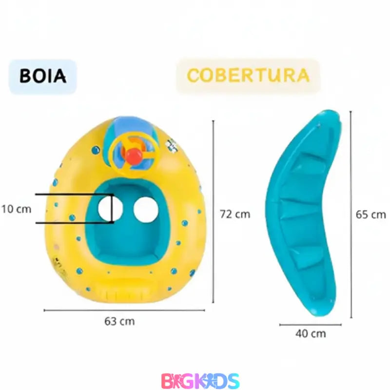 Boia Inflável infantil extra resistente com proteção solar -AquaKids