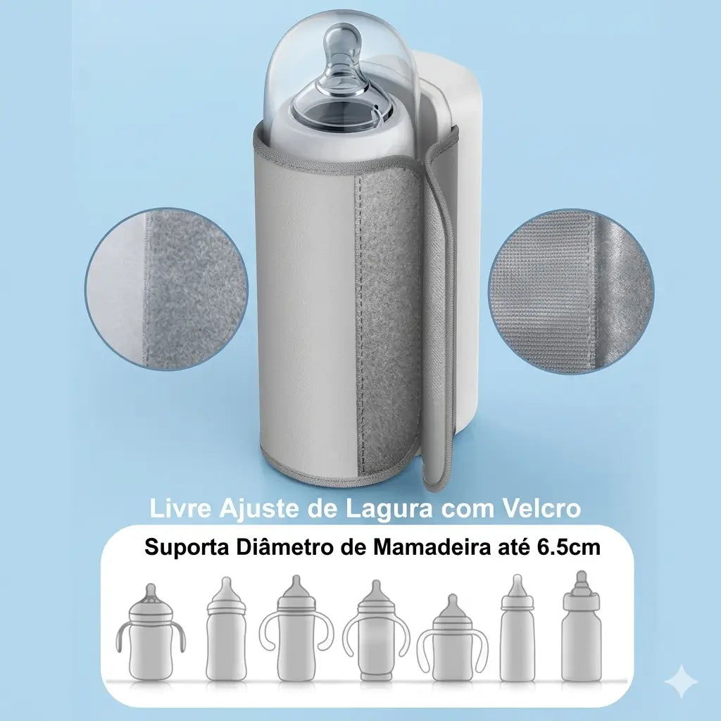 Aquecedor de Mamadeira Portátil Sem Fio Digital