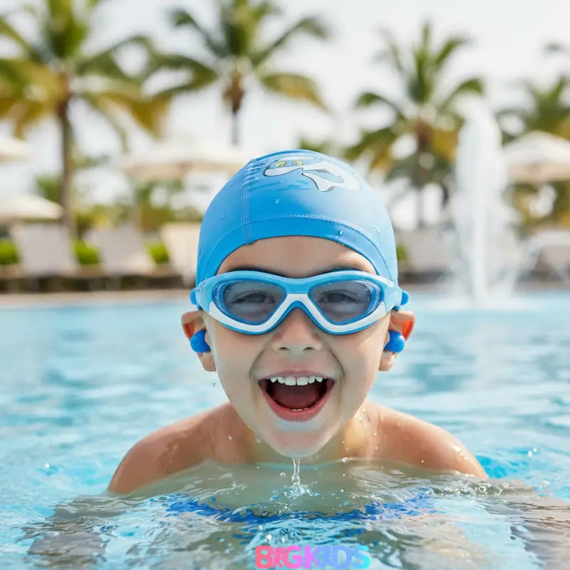 Kit Óculos de Natação Infantil + Touca de Silicone Antiembaçante