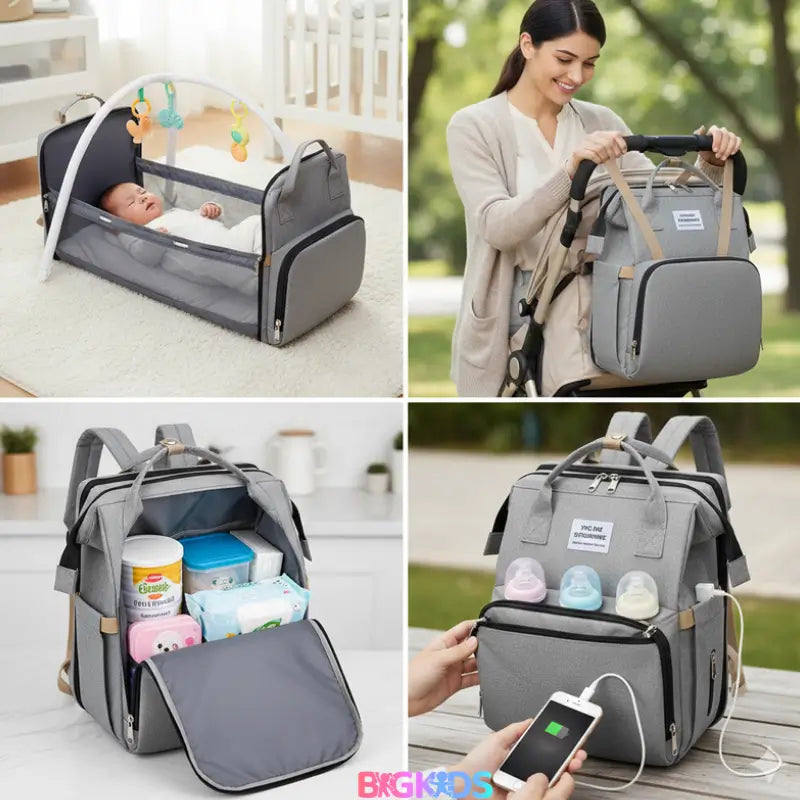 bolsa mochila maternidade impermeável térmica multifuncional da bigkids