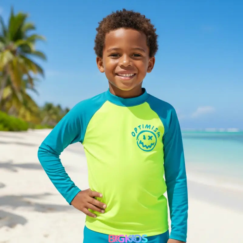 Conjunto Praia Infantil UV50+ Premium – Camisa Manga Longa+ Sunga