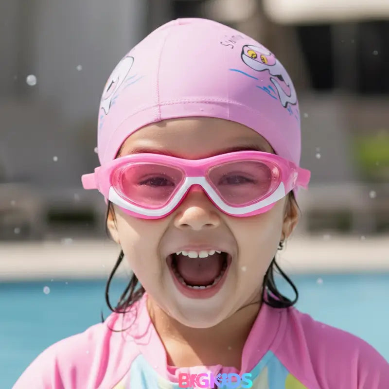 Kit Óculos de Natação Infantil + Touca de Silicone Antiembaçante